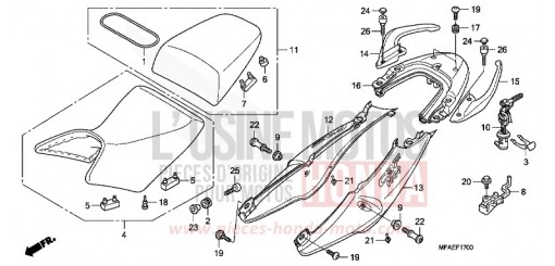 SEAT/REAR COWL CBF1000AA de 2010